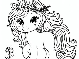 Magical Unicorn with a Flower Crown.png