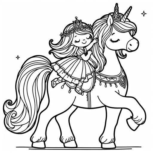 Unicorn with princess